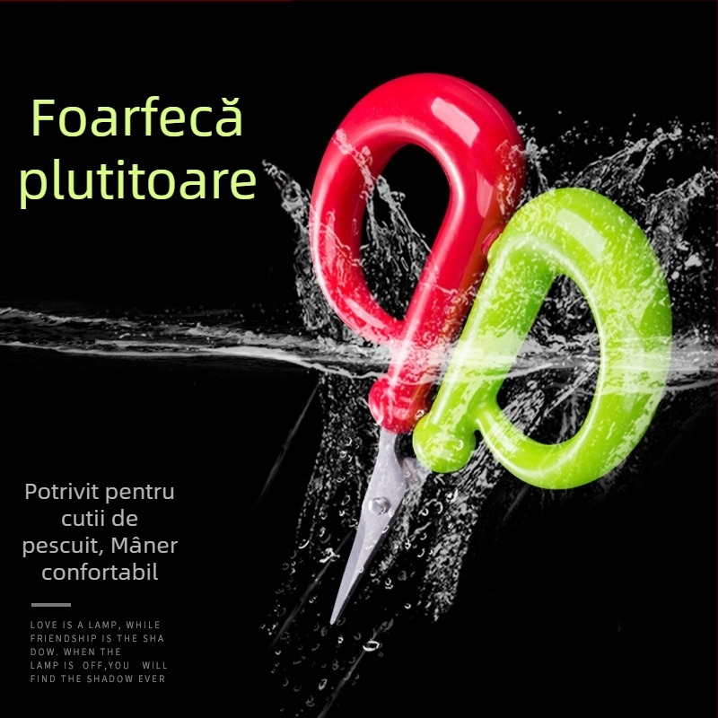 Foarfecă de pescuit din oțel inoxidabil, plutitoare, portabilă, multifuncțională, pentru plumb și accesorii de pescuit