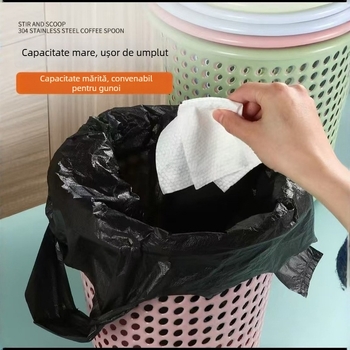 Coș de gunoi din plastic, fără capac, 6 L, îngroșat, pentru uz casnic (camera de zi, bucătărie, baie, birou)