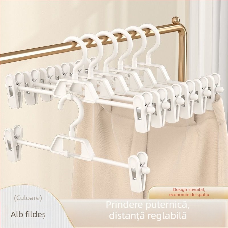 Clips premium pentru pantaloni pentru uz casnic — suport pentru pantaloni și fuste, construcție robustă, antiderapant, uscător multifuncțional