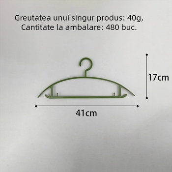 Umerașe pentru haine cu umeri largi, din plastic, întărite, antiderapante, pentru uz casnic, set de 10 buc.