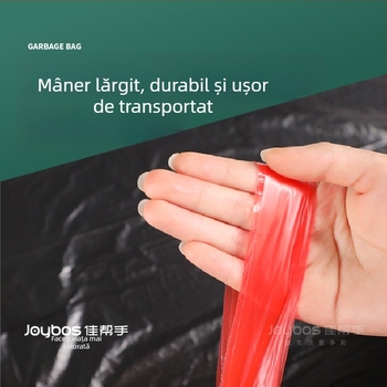 Good Helper Pungi de gunoi cu șnur, îngroșate, pentru uz casnic, bucătărie, mari, negre, din plastic