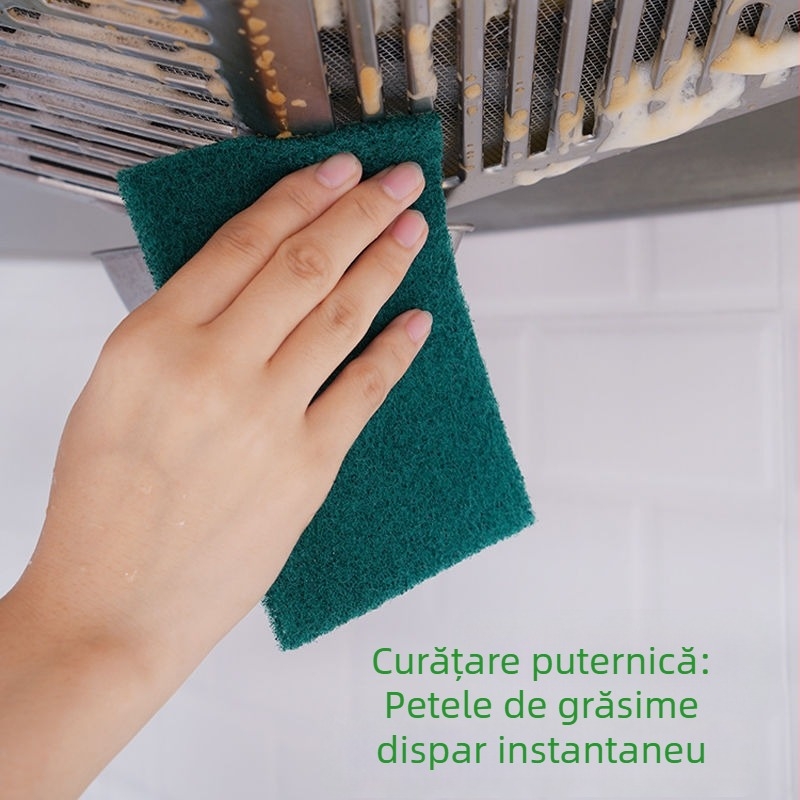 Spumă abrazivă cu nisip pentru vase și oale, rezistentă la ulei, îndepărtează rugina, burete diamant pentru curățare bucătărie