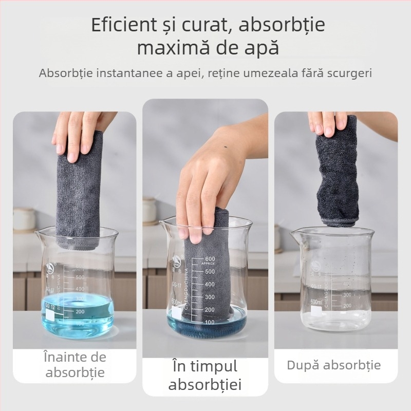 Cârpă de curățare din poliester pentru bucătărie — multifuncțională, absorbentă la apă și la ulei