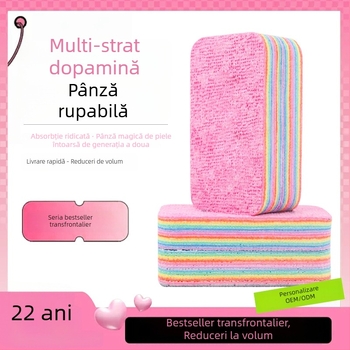 Pânză de curățare PVA în nuanțe curcubeu, multistrat, se rupe ușor, rezistentă la ulei, cu mare absorbție, pentru diverse aplicații