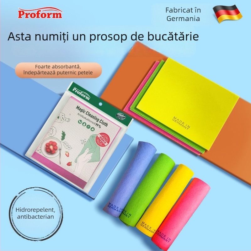 Plum Ștergător Magic Antibacterian pentru Bucătărie, Fără Ulei, pentru Oale și Boluri, Set de 3 Bucăți