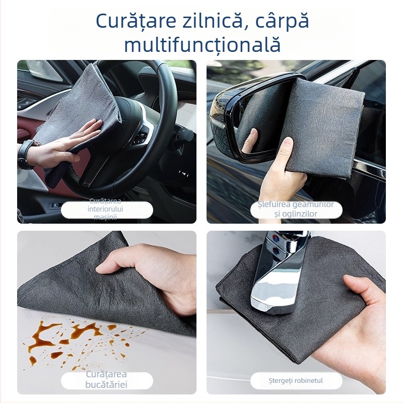 Cârpă magică pentru curățarea geamurilor, îngroșată, fără urme, fără pete de apă, microfibră absorbentă, pentru oglinzi
