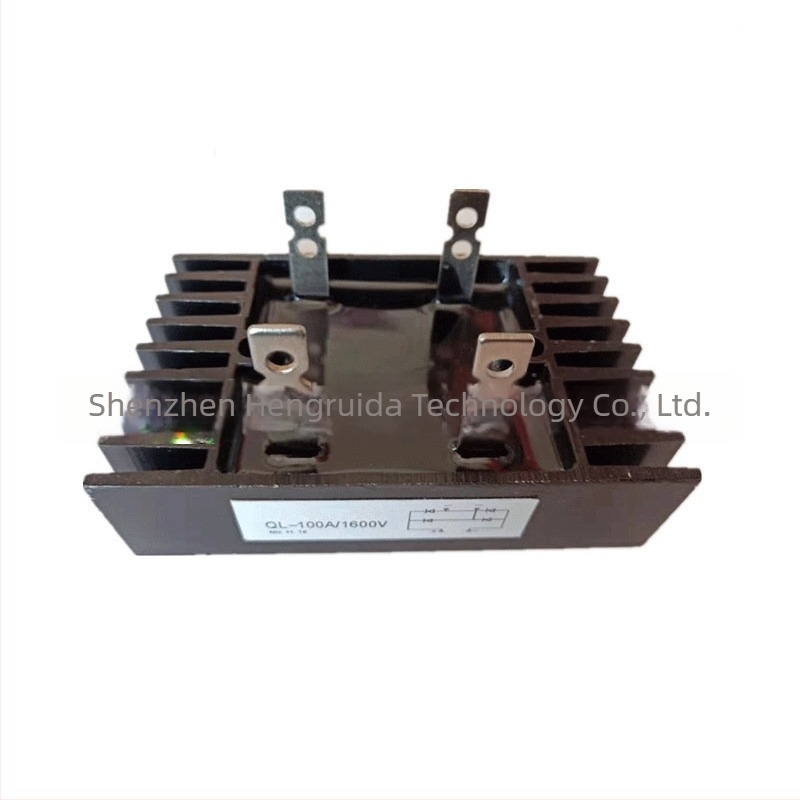 Redresor cu punte mono-fazat QL60A1200V, 4 picioare, pentru generator, cu radiator încorporat