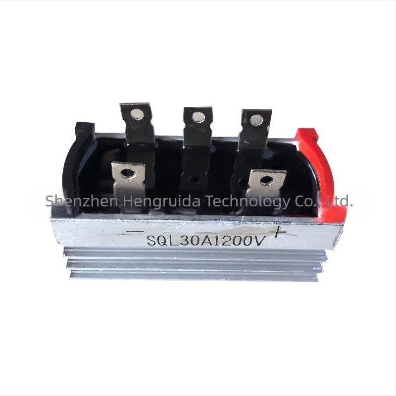 Redresor cu punte mono-fazat QL60A1200V, 4 picioare, pentru generator, cu radiator încorporat