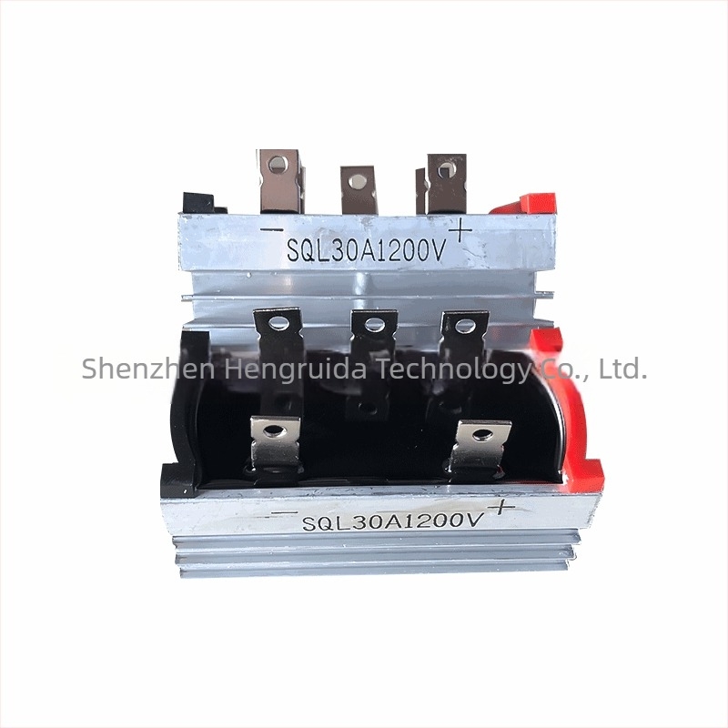 Redresor cu punte mono-fazat QL60A1200V, 4 picioare, pentru generator, cu radiator încorporat