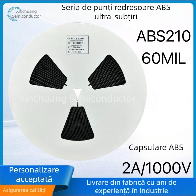 ABS210 punte redresoare în stivă, ambalaj SOP-4, redresor SMD, 2A/1000V sursă de alimentare cu comutator