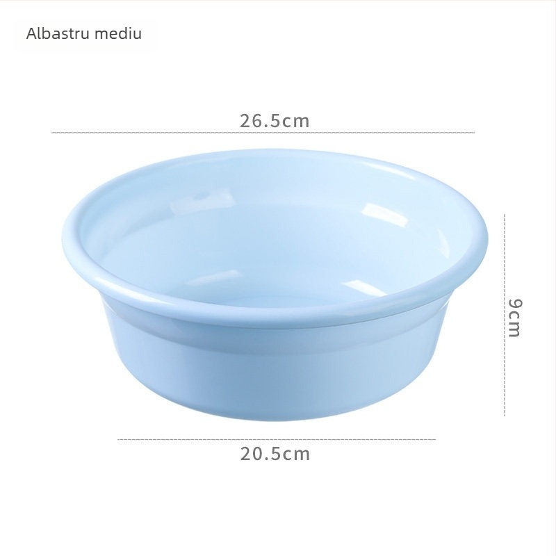 Vas de spălat din plastic îngroșat, disponibil în dimensiuni mari, medii și mici, pentru uz casnic; bazin multifuncțional pentru spălat haine, spălat picioare și îngrijire a bebelușilor