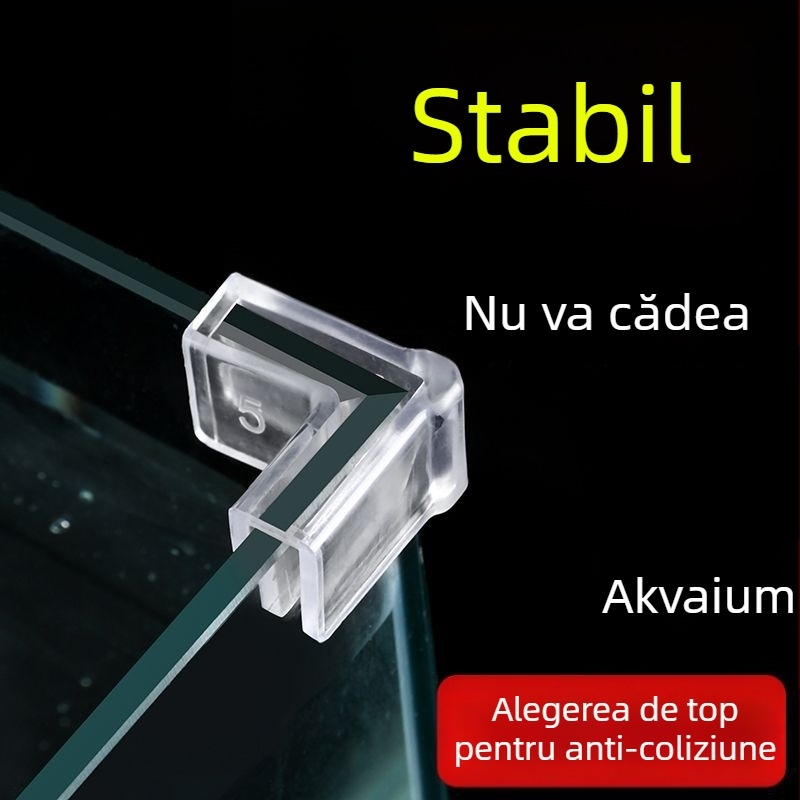 Protecție pentru colț de acvariu din acril, elastică, transparentă, cu design triunghi dreptunghi