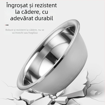 Vas mare din oțel inoxidabil, calitate alimentară, îngroșat, pentru spălat legume și frământat aluat, bucătărie de casă