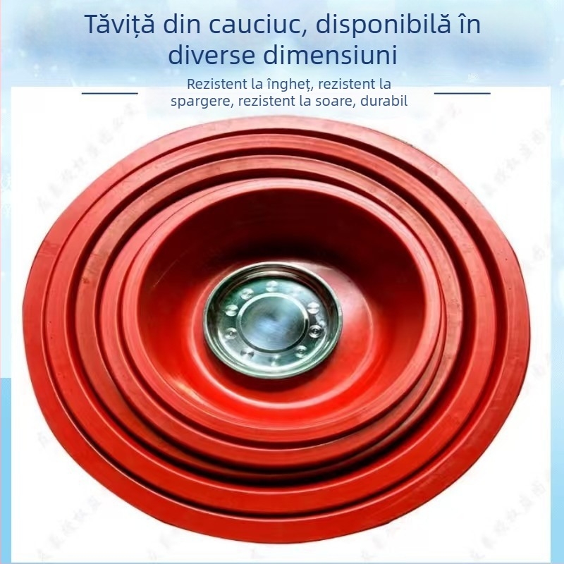Bazin plastic mare, roșu, gros, pentru uz casnic – spălare, baie și spălat haine