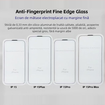 YOT Protecție ecran din sticlă temperată pentru seria iPhone 13/14, transparență înaltă, antiamprentă