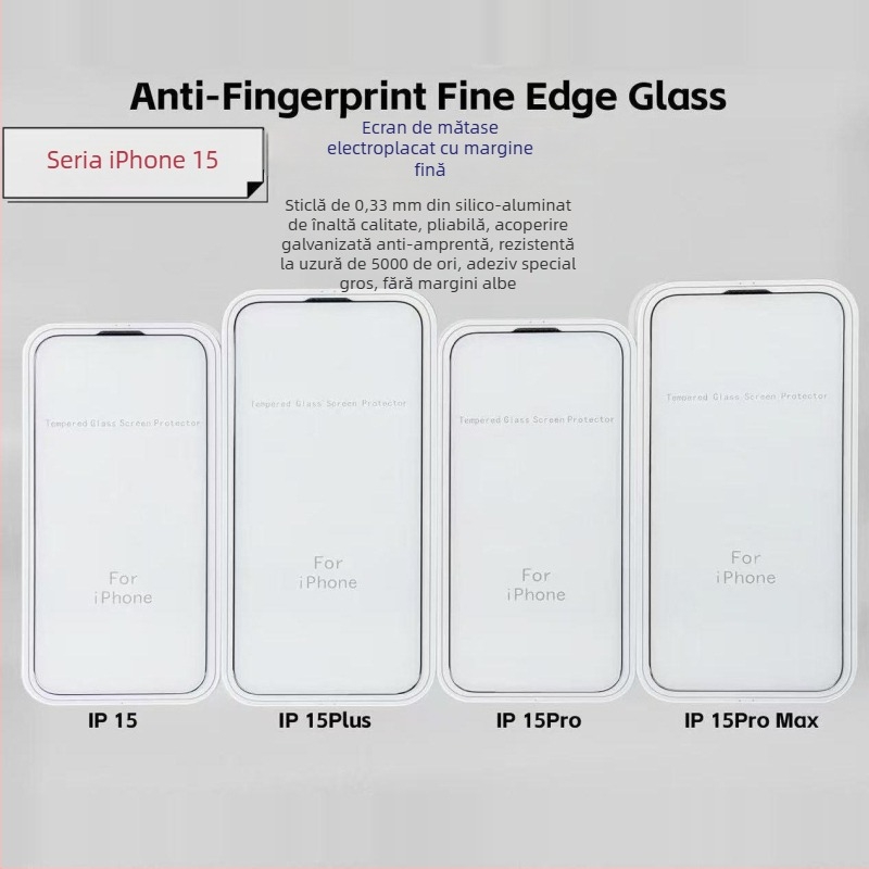 YOT Protecție ecran din sticlă temperată pentru seria iPhone 13/14, transparență înaltă, antiamprentă