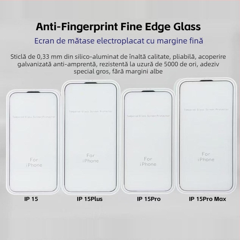 YOT Protecție ecran din sticlă temperată pentru seria iPhone 13/14, transparență înaltă, antiamprentă