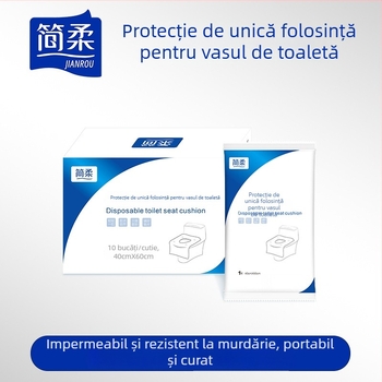 Protecție de unică folosință pentru capacul toaletei cu acoperire completă, pentru maternitate, călătorii, protecție impermeabilă a toaletei