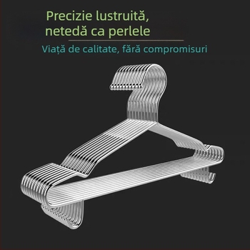 Umeraș din oțel inoxidabil solid cu cârlig, pentru uz casnic, întărit, pentru haine de iarnă