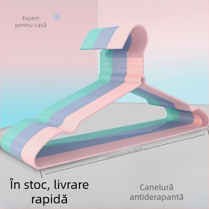 Umerașe pentru haine cu acoperire din plastic antiderapantă, pentru balcon și uz casnic, design modern minimalist