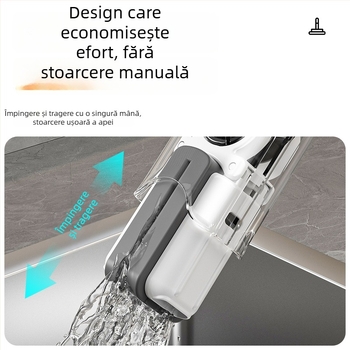 Mop mini de birou multifuncțional, cu burete absorbant, pentru baie, toaletă și bucătărie