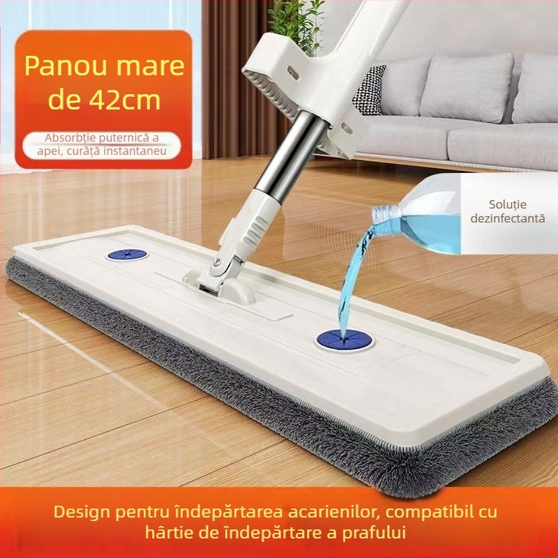 Mop plat nou, 2024, cu absorbție automată a apei – fără spălare manuală, curățare ușoară a podelei
