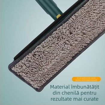 Mop cu răsucire manuală, imitatie, pentru curățare, potrivit pentru baie și duș, elimină murdăria fără a-ți murdări mâinile