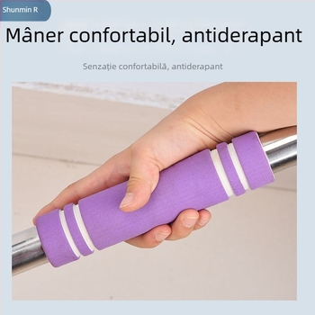 Mop de podea multifuncțional cu tijă din oțel inoxidabil și cap din bumbac
