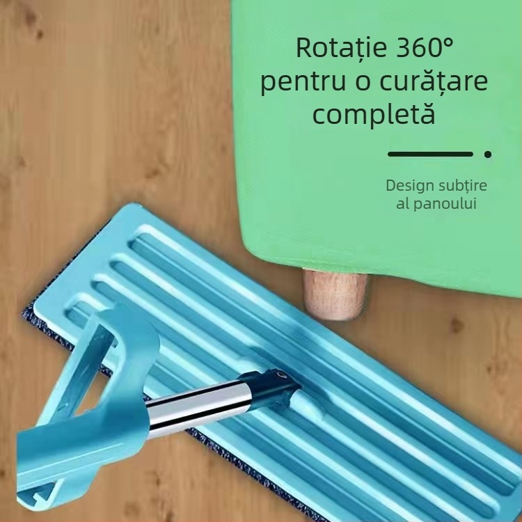 Mop plat fără atingere pentru uz casnic – curățare uscată și umedă, absorbant din microfibră