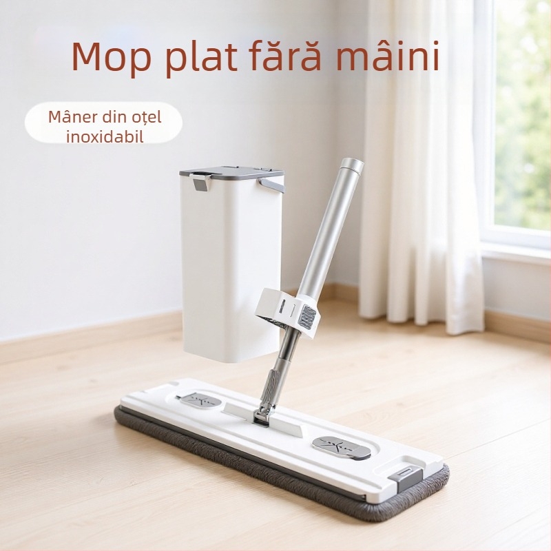 Set de mop plat pentru uz casnic cu cârpă de mop fără spălare manuală