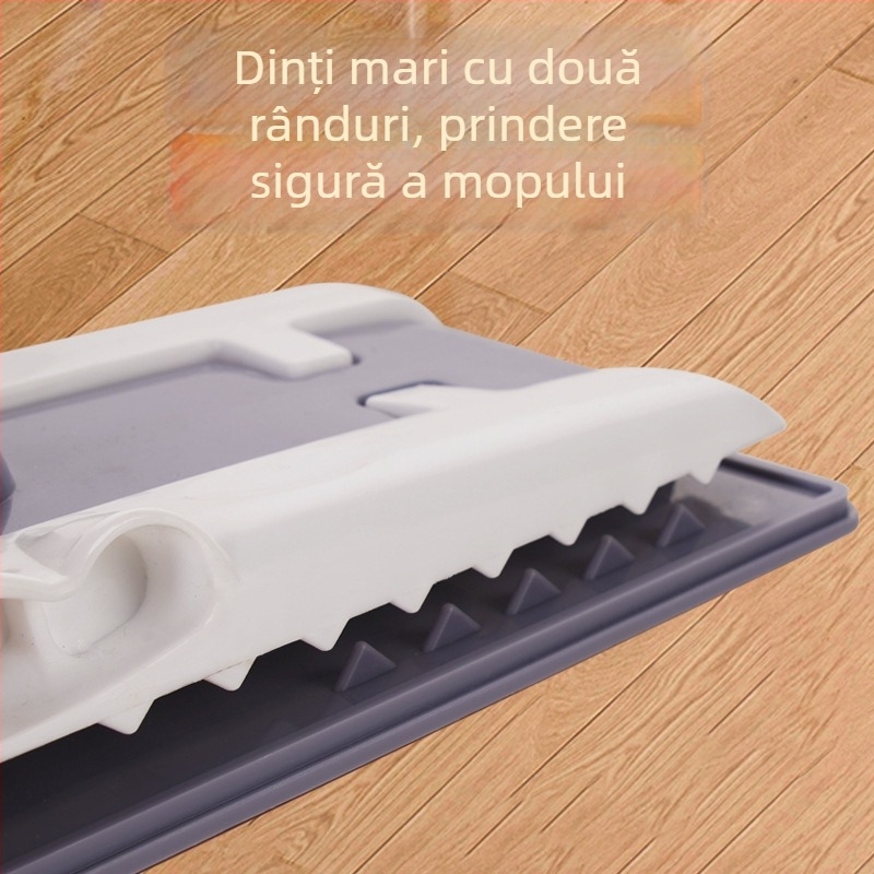 Mop plat cu clips pentru curățare uscată și umedă – ustensilă de curățenie ușor de folosit