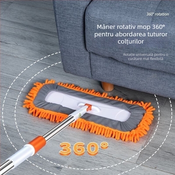 Mop Chenille mare pentru podele din lemn și plăci – absorbant, pentru uz umed și uscat