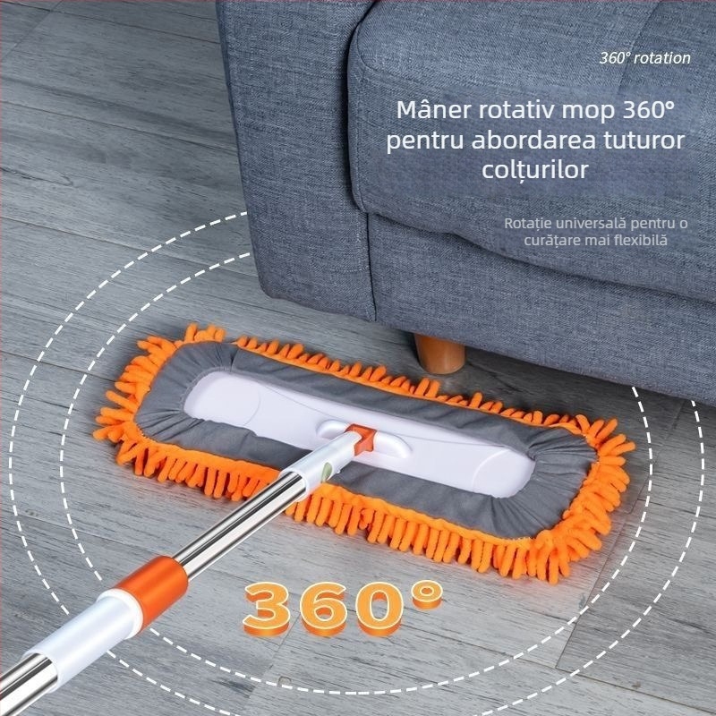 Mop Chenille mare pentru podele din lemn și plăci – absorbant, pentru uz umed și uscat
