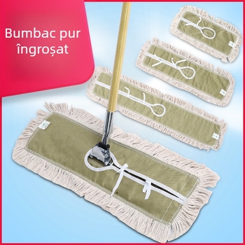 BAIYUN CLEANING White Cloud Mop plat de înaltă calitate, cu pânză înlocuibilă, mâner 60 cm, cap 40 cm, extensie 90 cm