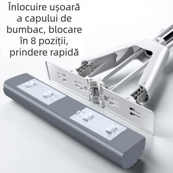 Cap de mop din burete PVA, pentru uz casnic, fără stoarcere manuală, burete absorbant, panou mare, curățarea podelei