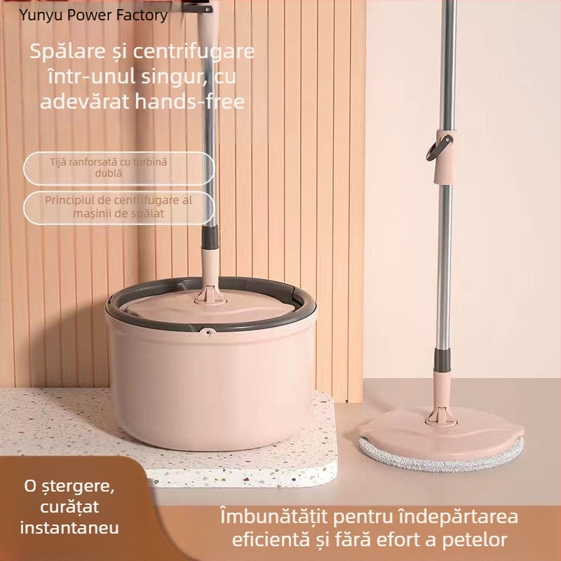 Mop rotativ automat fără atingere pentru uz casnic, dual pentru uscat și ud, mop plat pentru podele