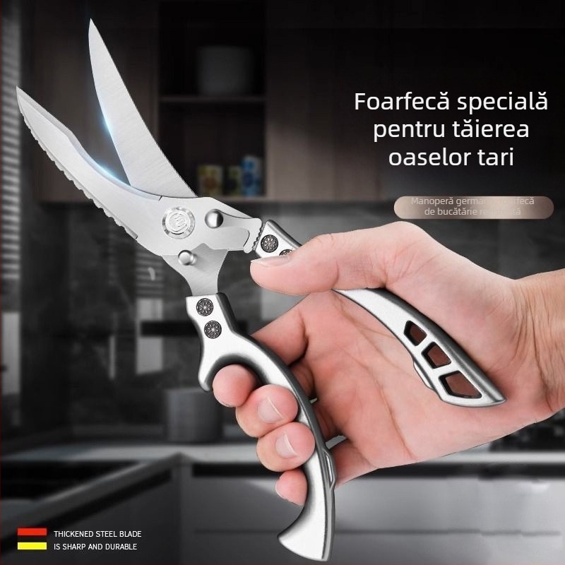 Foarfecă de bucătărie multifuncțională, din oțel inoxidabil, tăierea oaselor de păsări, de calitate alimentară