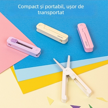 Foarfeci Deli 6072 – Portabile, retractabile, compacte pentru birou, școală și casă
