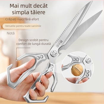 Foarfece pentru oase de pui – foarfecă de bucătărie multifuncțională pentru grătar, lungime extinsă, oțel inoxidabil
