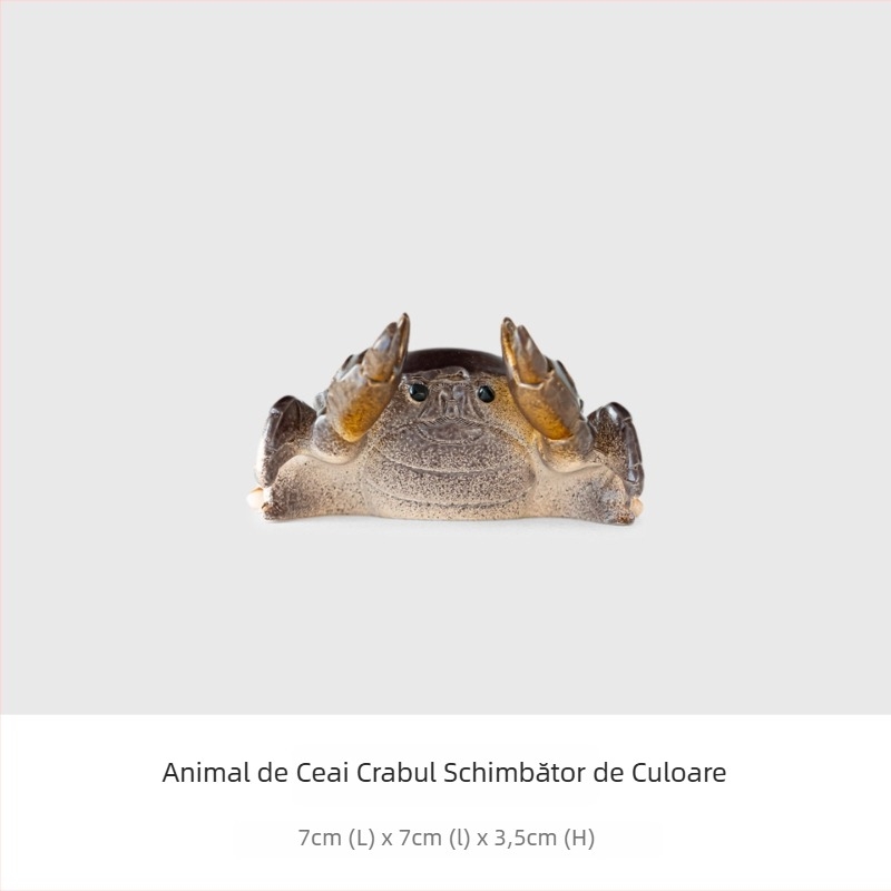 Crab de ceai cu schimbare de culoare, pentru casă și birou, decor pentru camera de ceai, ornament vintage de birou