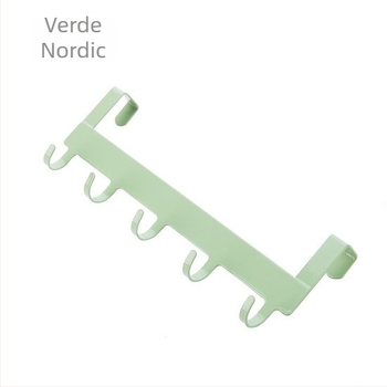 Cârlige pentru ușă, fără găuri, multifuncționale, din oțel, pentru baie și bucătărie, set de 5 bucăți