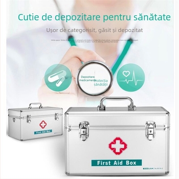 Kit de prim ajutor din aliaj de aluminiu, portabil, cu tavă multifuncțională
