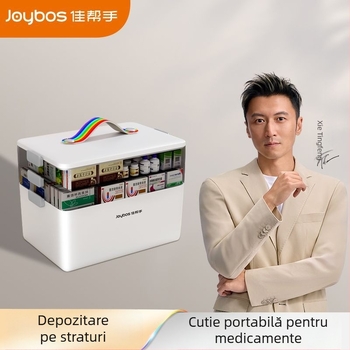 Good Helper Cutie pentru medicamente, capacitate mare, 3 compartimente, organizare pe mai multe niveluri
