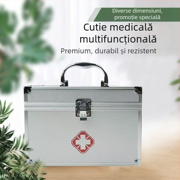 Cutie medicală portabilă din aluminiu pentru uz casnic și prim ajutor
