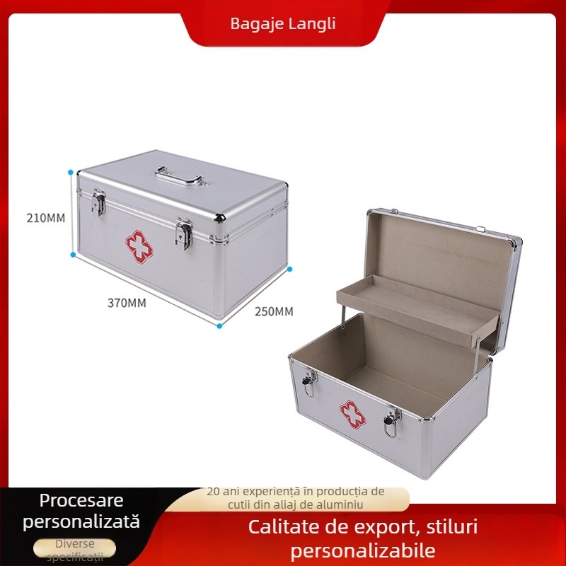 Cutie medicală metalică pentru uz în teren, cutie de medicamente din aliaj de aluminiu pentru situații de urgență și cutie de depozitare a medicamentelor