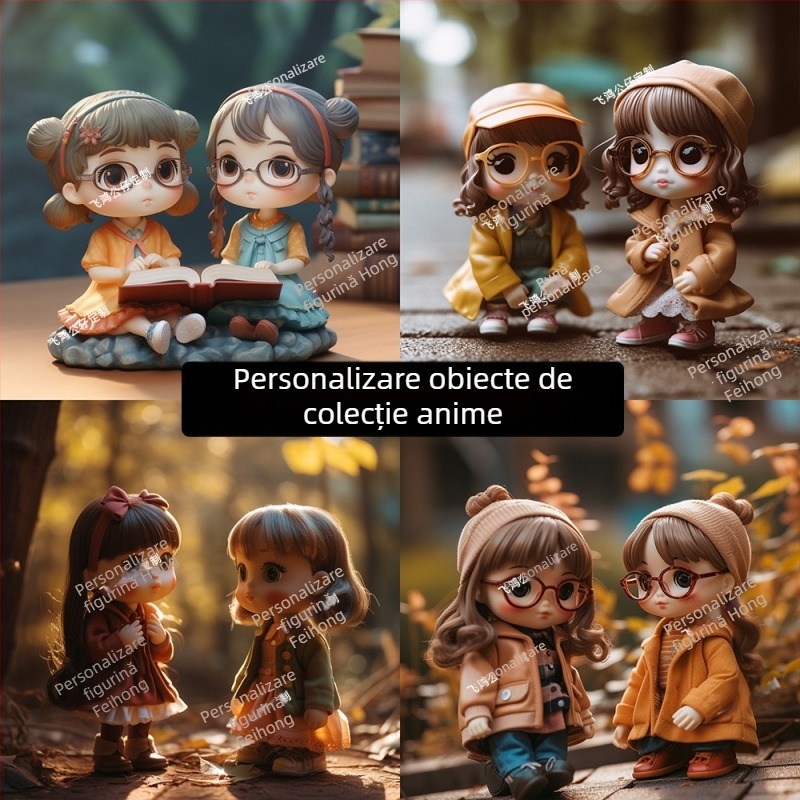 Figurină personalizată din rășină PU – mascotă 3D drăguță