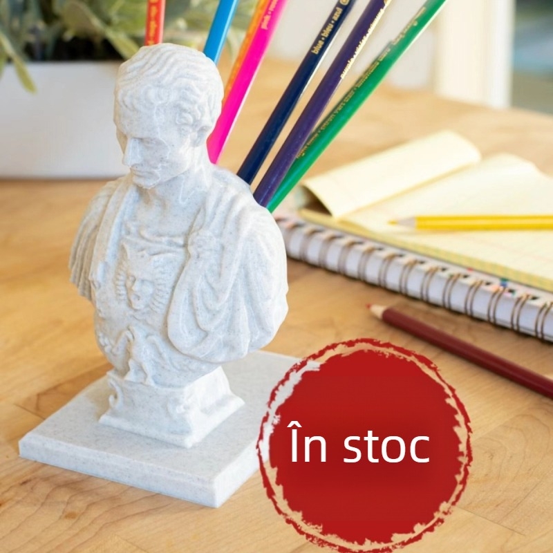 Figură Cezar: suport pentru pixuri și ornament decorativ de birou