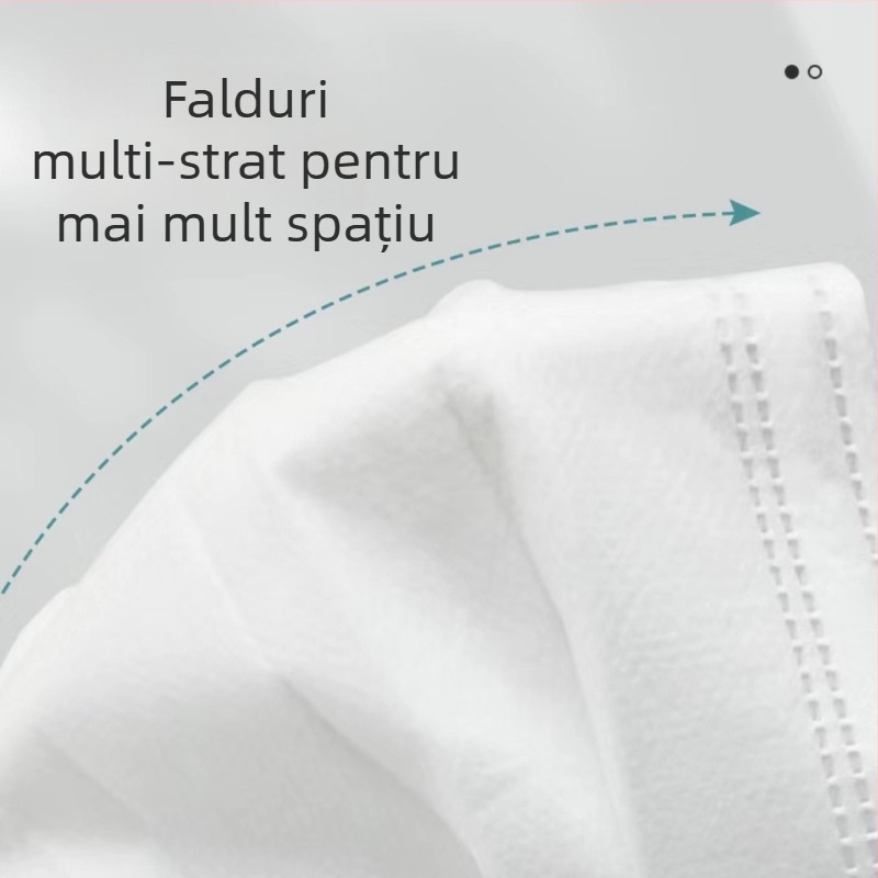 Măști de unică folosință albe, 50 bucăți