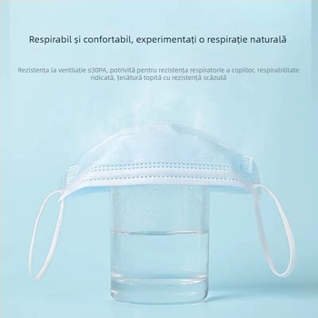 Ogilvy Mască medicală chirurgicală pentru copii, ambalată individual, 3 straturi, 30 de bucăți