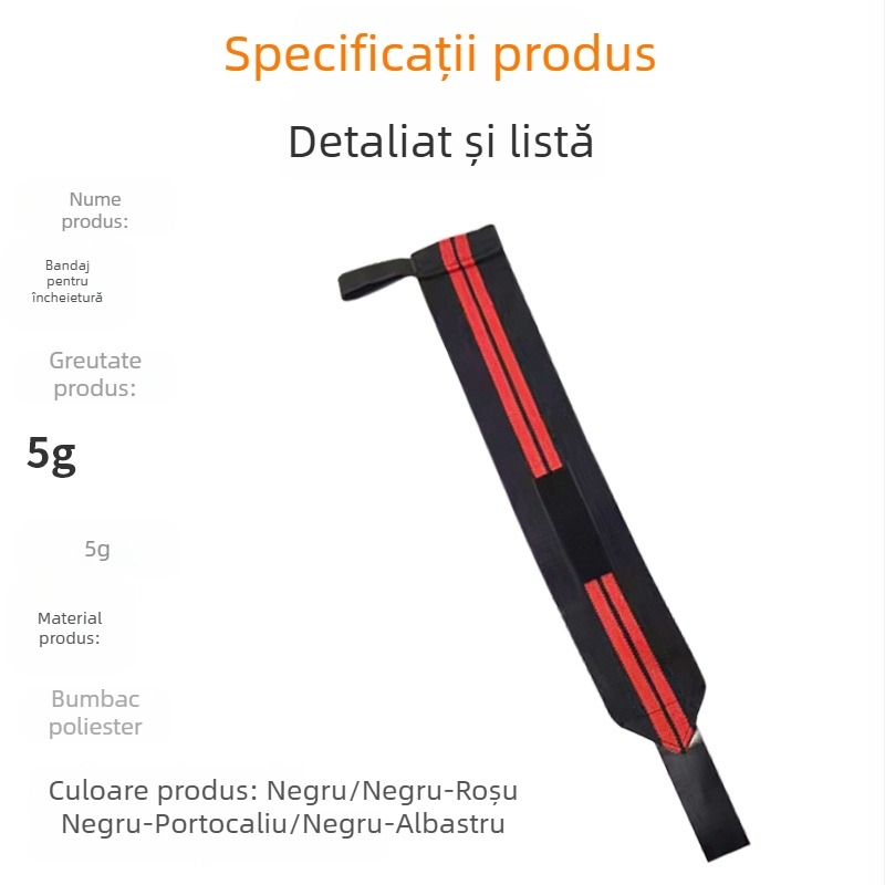 Suport pentru încheietura mâinii pentru antrenament — curea de susținere pentru împins la banc, bandaj anti-rotire, stabilizare a încheieturii